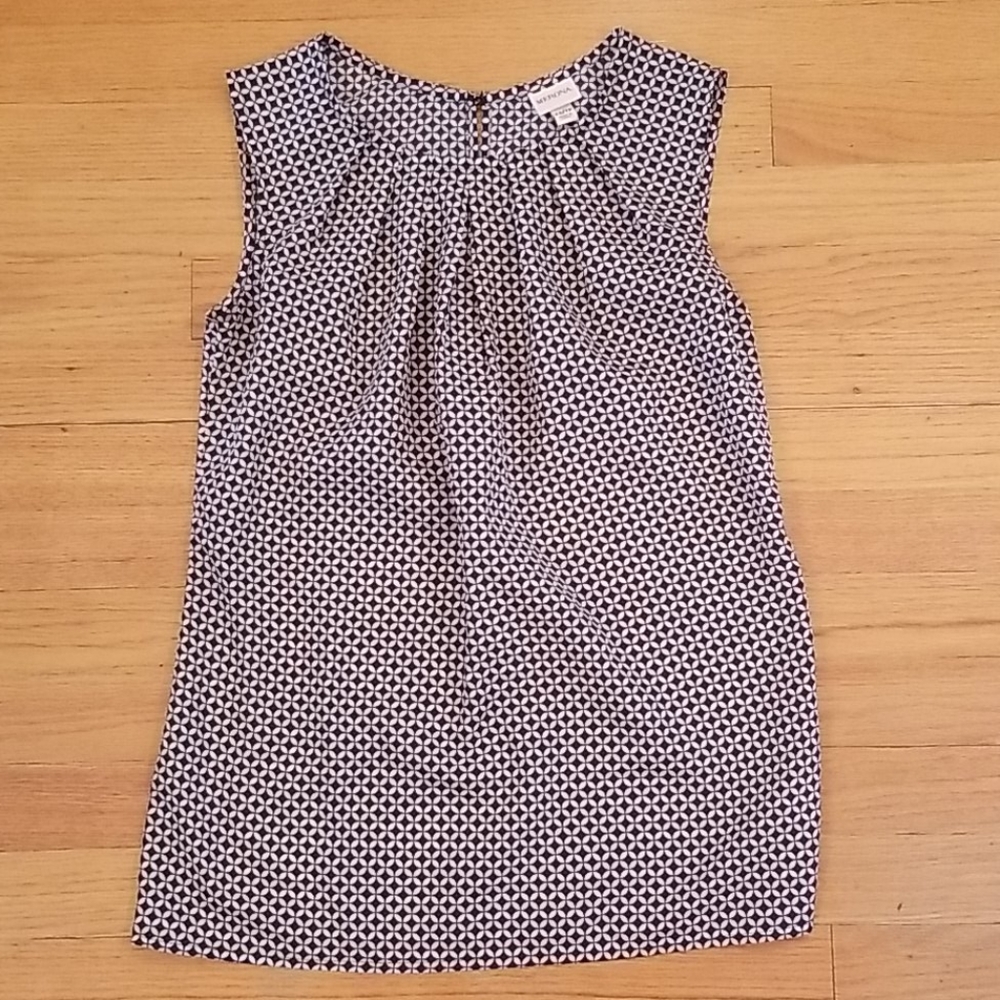 XS Merona Pink White and Black Patterned Top